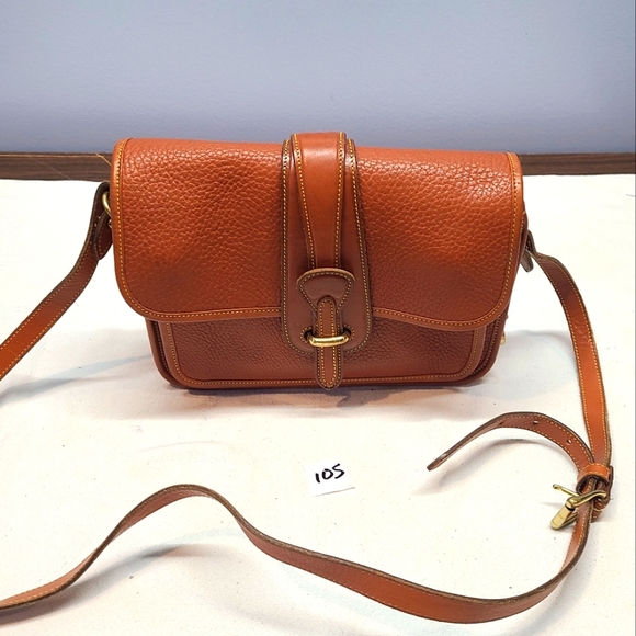 Dooney & Bourke Handbags - Vintage Dooney and Bourke Rare British Tan Leather Equestrian Tack Bag